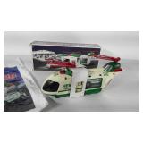 Hess helicopter with motorcycle and cruiser