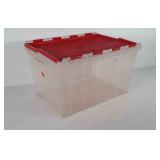 Plastic tote , small crack on side near handle