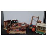Toys: Fisher-Price Schoolhouse, Hot Wheels track,