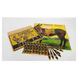 Early Pin the Tail on the Donkey game, printed on