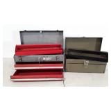 Two metal toolboxes, Craftsman and Park