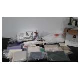 Needle working fabrics, batting, shimmering craft