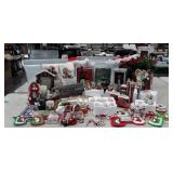 Christmas Decorations Group with 2 plastic totes
