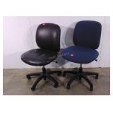 Two office chairs,  adjustable