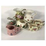 Small pitchers, creamers & sugar, made in Japan,