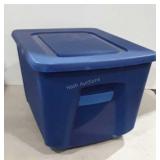 Blue Storage Tote, 23x17x15" high,