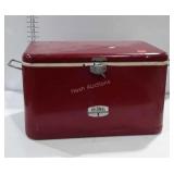 Vintage Thermos Brand Metal Wrapped Cooler,