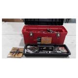 24" Poly tool box filled with assorted Tools,