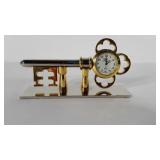 Key shaped desk clock