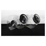 Three store counter candy jar style cookie jars,