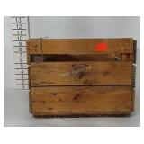 Wood crate, marked, Handcrafted by Wyatt Kesecker