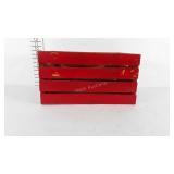 Wood crate , red
