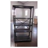 Shop shelving,  36 x 18 x 70, some bent shelves