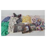 Baby girl clothes (12-18) and three cross stitch