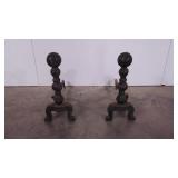 Andirons, worn as shown