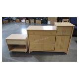 Light wood dresser and night stand,  seller code