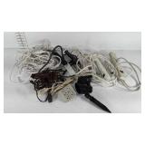 Group of extension cords, surge protector cords,