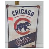Chicago Cubs hangtime metal sign