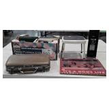 Misc Group lot includes, Step Stool, brief case,