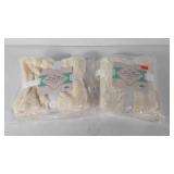 Two Trail Worthy reversible faux fur throws, 45"