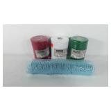 Two Starbucks reusable holiday cups, and four