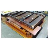 Five table tops with legs, these items will be