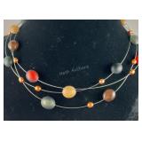 Red envelope beaded and pearl multi strand