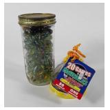 Marbles, Ball jar and bag full