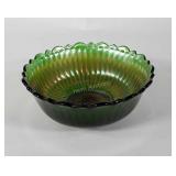 Carnival glass, 7" bowl, scratch inside as shown