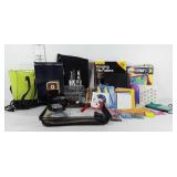 Office supplies and craft supplies.  2 Electric