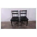 Two lightweight chairs with vinyl seats,