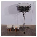 Drum and bongos, damage as shown