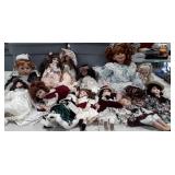 Collection of Dolls, small to bigger size, two