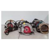 Tools for parts, five circular saws and a drill,