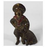 Buster Brown and Tige cast iron bank, 5.5" tall