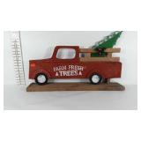 Wooden Christmas truck and  tree sign