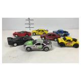 Seven toy cars