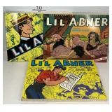 Three lil Abner comic books, dailies 1941, 1944,