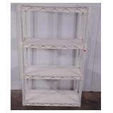 Plastic shelving unit,  55" tall