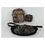 Three hunters bags, one Heat Factory fanny pack