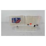 Tackle organizer boxes, Rubbermaid and Plano