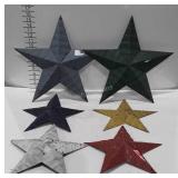 6 Tin Stars for Decorating purposes, 12&18" size
