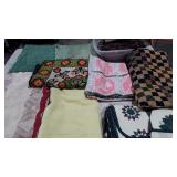 Textiles, early quilt, vintage bedspreads,