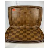 Six Weavewood Inc serving trays 19in long