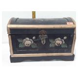 Treasure chest painted box, rustic.   15 inches
