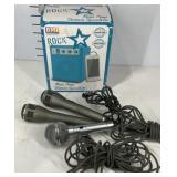 Rock mini amp stereo speaker and three