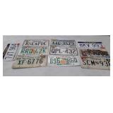 10 single license plates Virginia, West Virginia,
