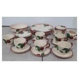 27 pieces of Franciscan apple pattern Pottery