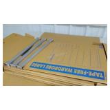 Three cardboard tape free moving wardrobes, new