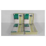 Four grommet top curtain panels, 84" length, new